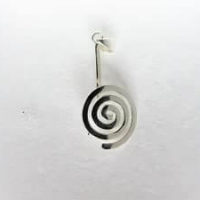 Donut-Halter Spirale echt Silber 925, 30 mm