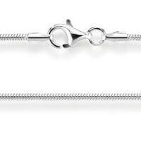 Halskette Silber 925 Schlangenkette, 1,4 mm, 40/45 cm lang, Damenschmuck