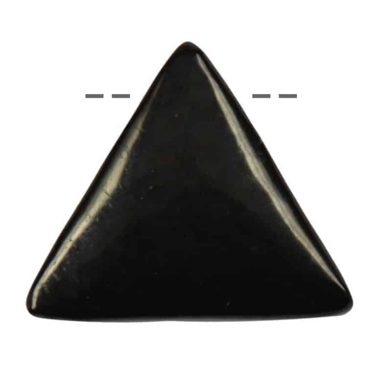 Schungit Dreieck Anhänger gebohrt, 3x3x3 cm Mineral-Edelstein, Schutzstein, Glücksbringer Schmuck