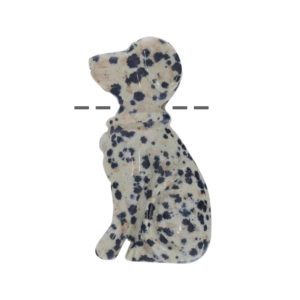 Hund Dalmatiner-Jaspis 3cm gebohrt, Kettenanhänger, Schmuck, Tierformen