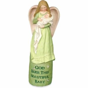 Engelfigur mit Baby God Bless AngelStar 14,6 cm hoch Schutzengel