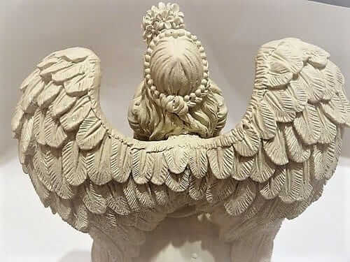 Engelfigur als Spieluhr, 16,5 x 9 cm, AngelStar, Rückansicht