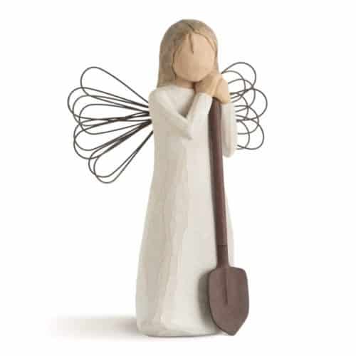 Engel mit Schaufel, Willow Tree Figur von Susan Lordi 14,0 cm