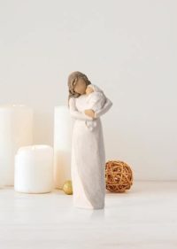 Willow Tree Figur Mutter und Baby von Susan Lordi 'Sanctuary' 17 cm, in Geschenkbox mit Kärtchen und Spruch