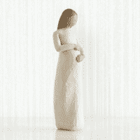 Willow Tree Figur schwangere Frau von Susan Lordi Cherish in Geschenkbox mit Kärtchen und Spruch