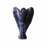 Engel aus Edelstein Sodalith 3,5 cm, Handschmeichler stehend