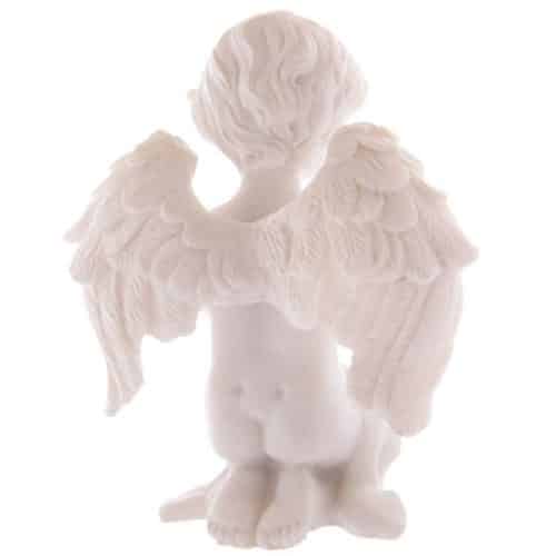 Betender Engel mit Kreuz, kniet, von hinten 7,5 cm