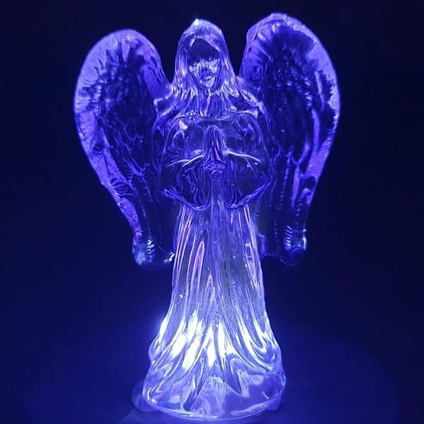 Engel, Schutzengel aus Kristallglas violett, 8x10cm, Schutzpatron - Engel  Shop: Willow Figuren, Engel, Heilsteine