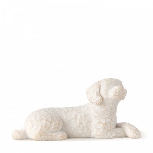 Love my dog small laying weiß Willow Tree Tier Figur