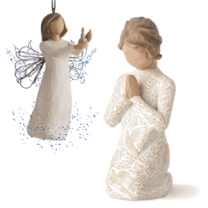 Set Prayer, Angel of hope Ornament Willow Figuren