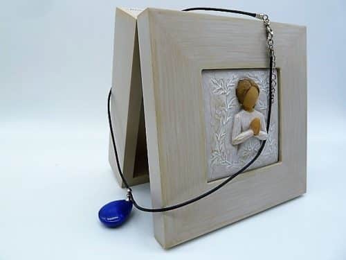 Set Memory Box prayer mit Halskette Lapislazuli