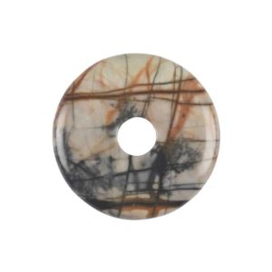 Donut Picassor-Marmor, 40mm, Mineral-Edelstein
