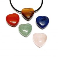 Herz Anhänger gebohrt, versch. Steinsorten, 20mm
